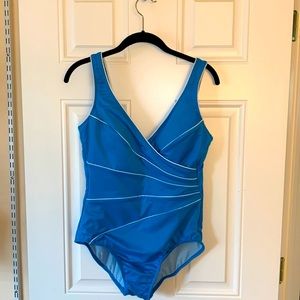 Miraclesuit Turquoise Surplice swimsuit